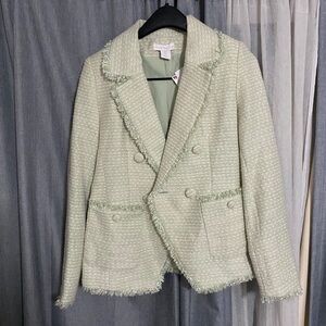 House of Harlow Pistachio Tweed Blazer